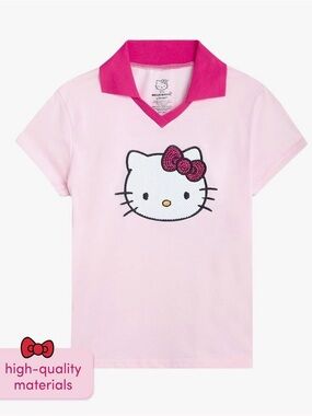 Hello Kitty Light Pink Polo with Hot Pink Collar